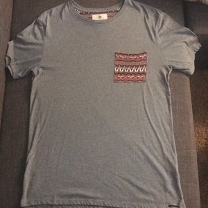 Men's On-The-Byas Medium grey Tribal Pocket Tee